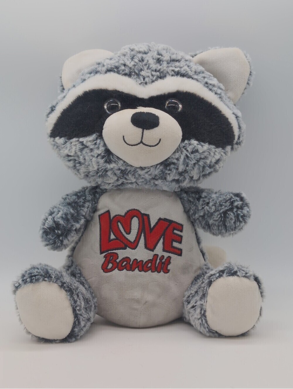 Vintage Homerbest 12" Love Bandit Raccoon Plush - Gray